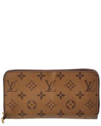 Pre-Owned Louis Vuitton Brown Monogram Reversed Ab Zippy (Authentic Pre-Loved)