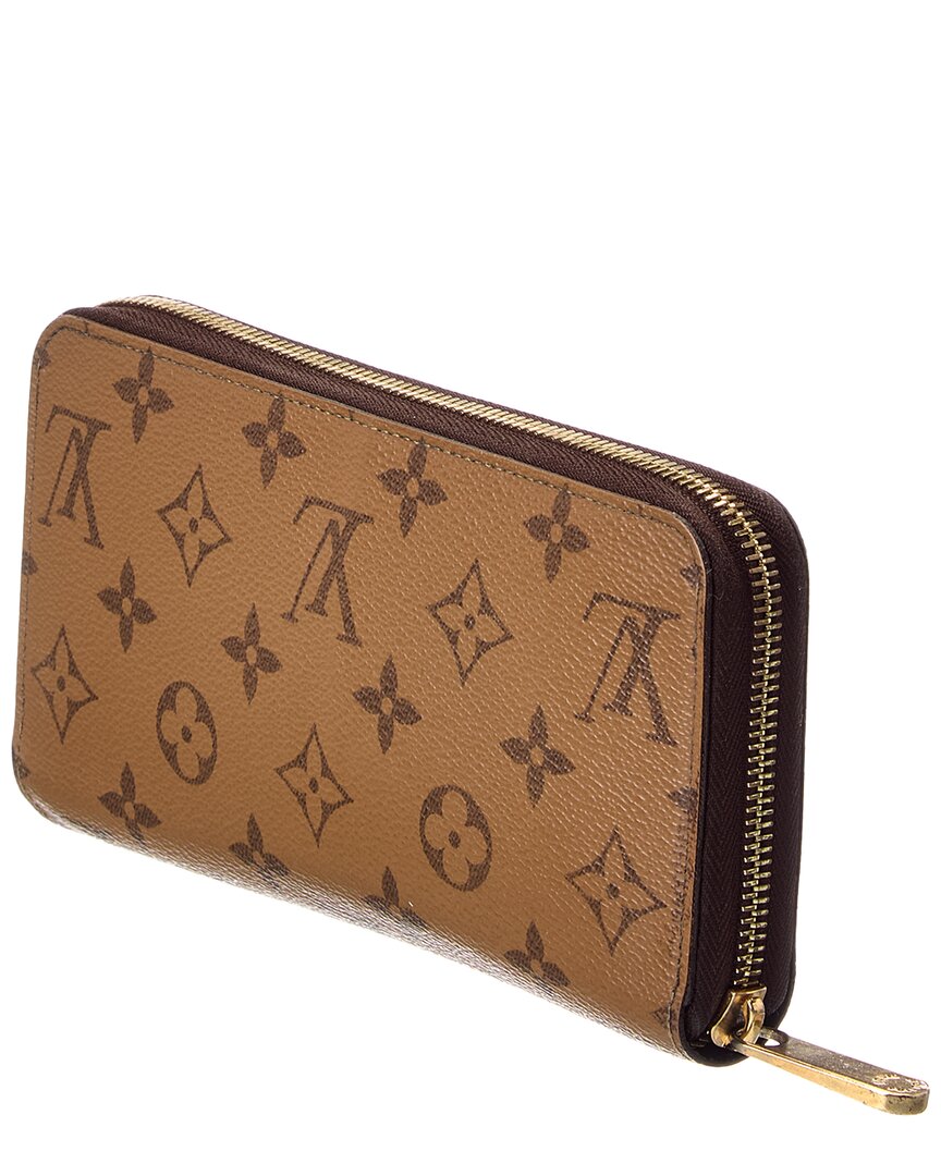Pre-Owned Louis Vuitton Brown Monogram Reversed Ab Zippy (Authentic Pre-Loved)