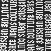 Versace Jeans Couture Gothic Signature Monochrome Black White Knitted Mens Scarf