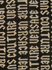 Versace Jeans Couture Gothic Signature Monochrome Blak Gold Knitted Womens Scarf