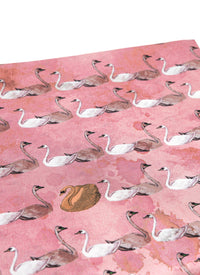 Versace Jeans Couture Pink/Violet Swan Print Silk Scarf