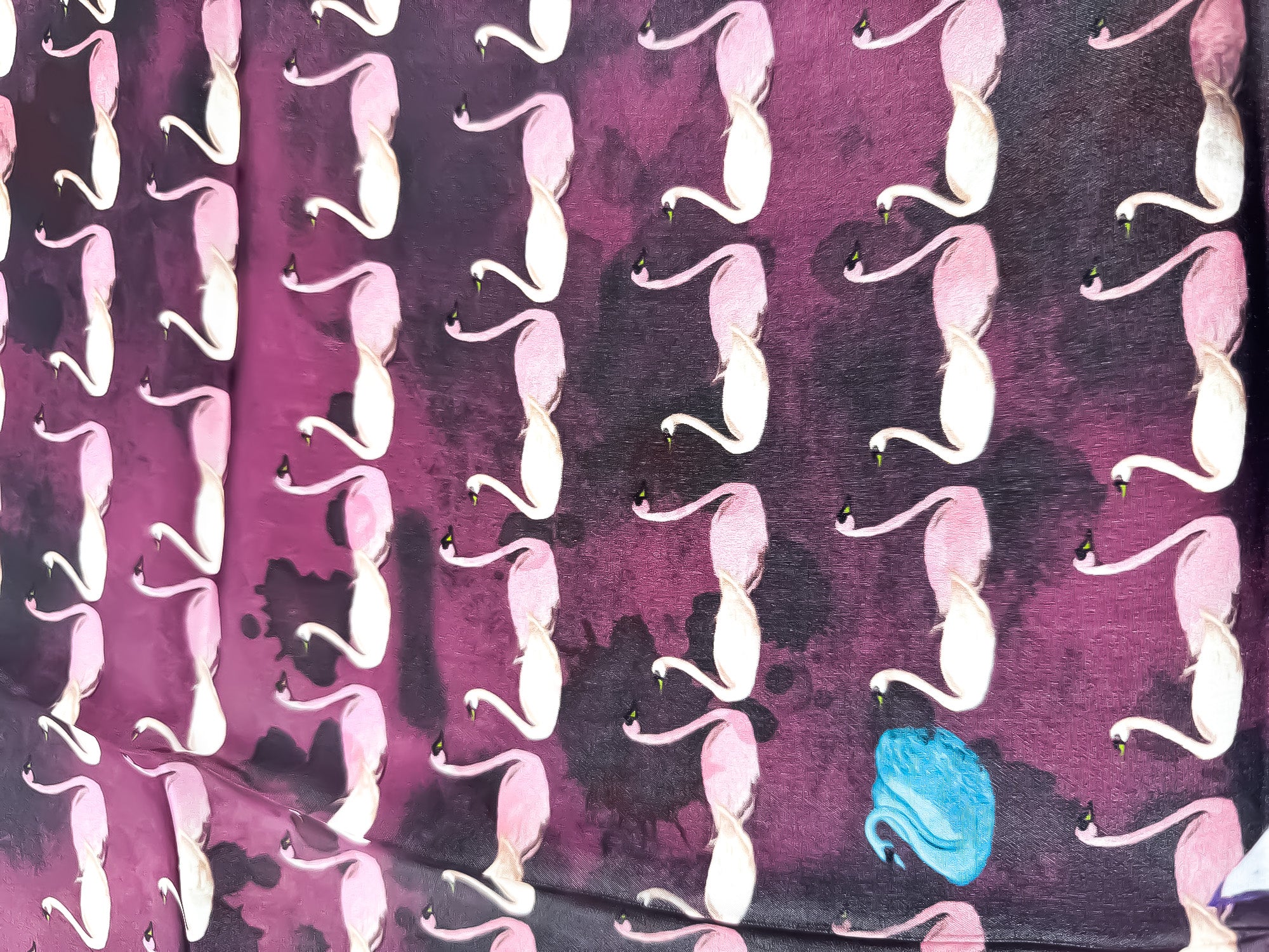 Versace Jeans Couture Plum Multicolor Silk Print Scarf