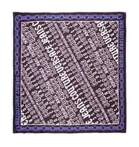 Versace Jeans Couture Bold Gothic Print Square Scarf with Chain Border