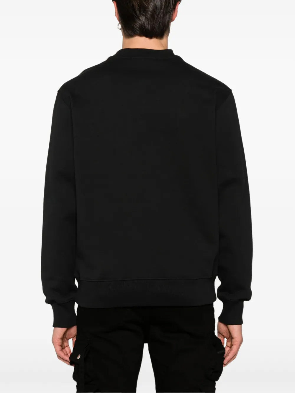 Versace Jeans Couture Black/Gold Cotton Mens Baroque Screen-printed sweatshirt