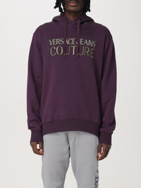 Versace Jeans Couture Plum Cotton Mens Signature Hoodie