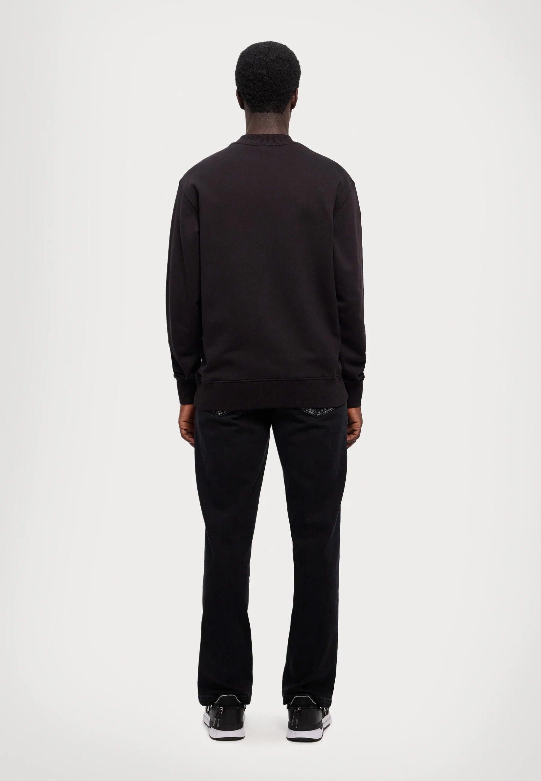Versace Jeans Couture Black/Gold Cotton Mens Foil Medallion Logo sweatshirt
