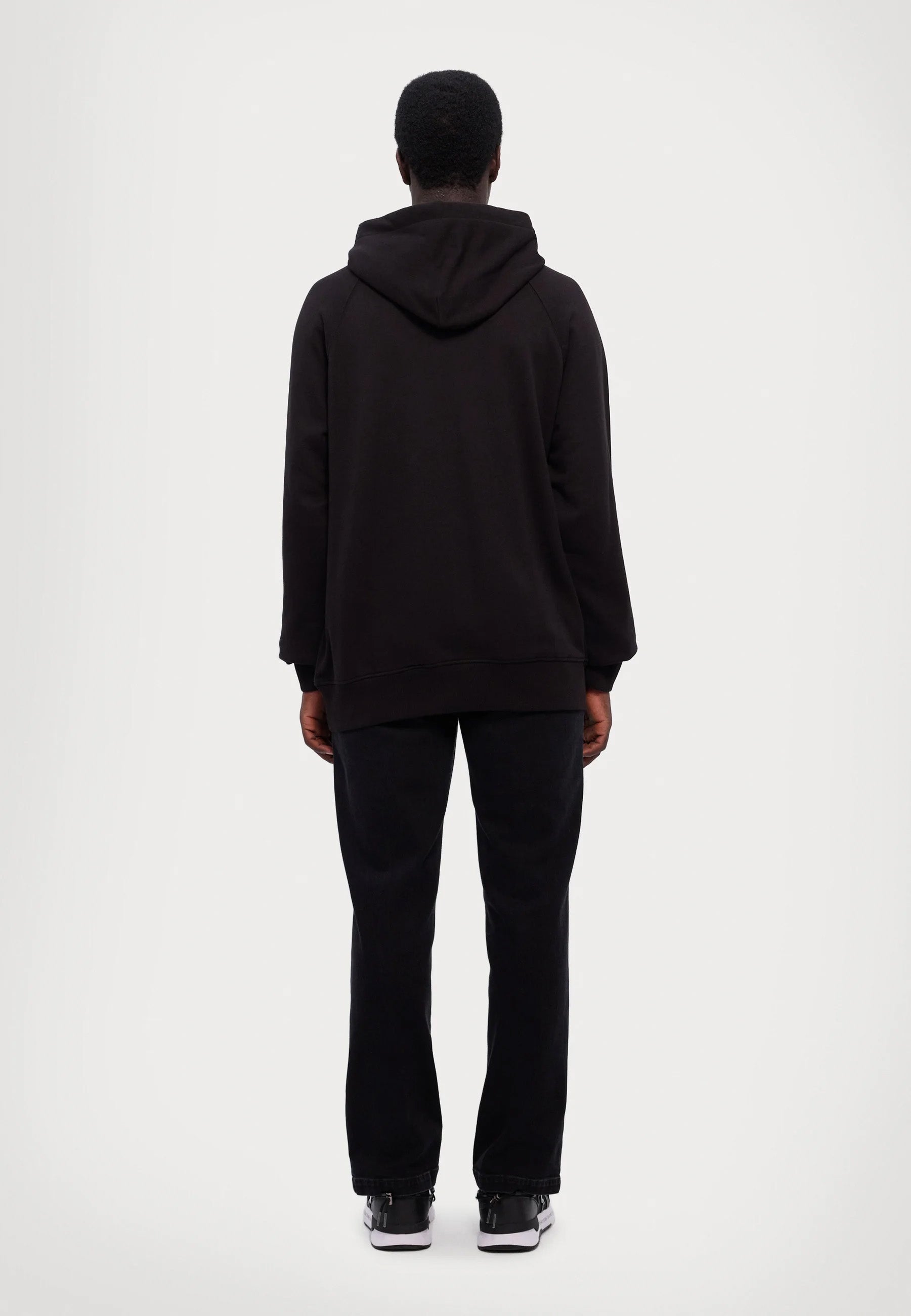 Versace Jeans Couture Black Cotton Mens Eagle Chain Print Hoodie