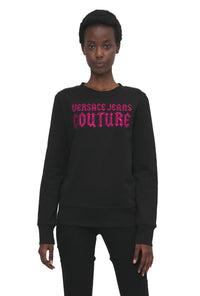Versace Jeans Couture Black Signature Screen Printed Sweatshirt-