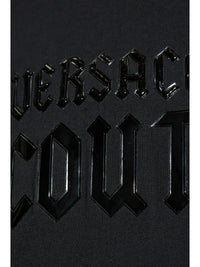 Versace Jeans Couture Black Mens Gothic Graphic Oversized T-Shirt