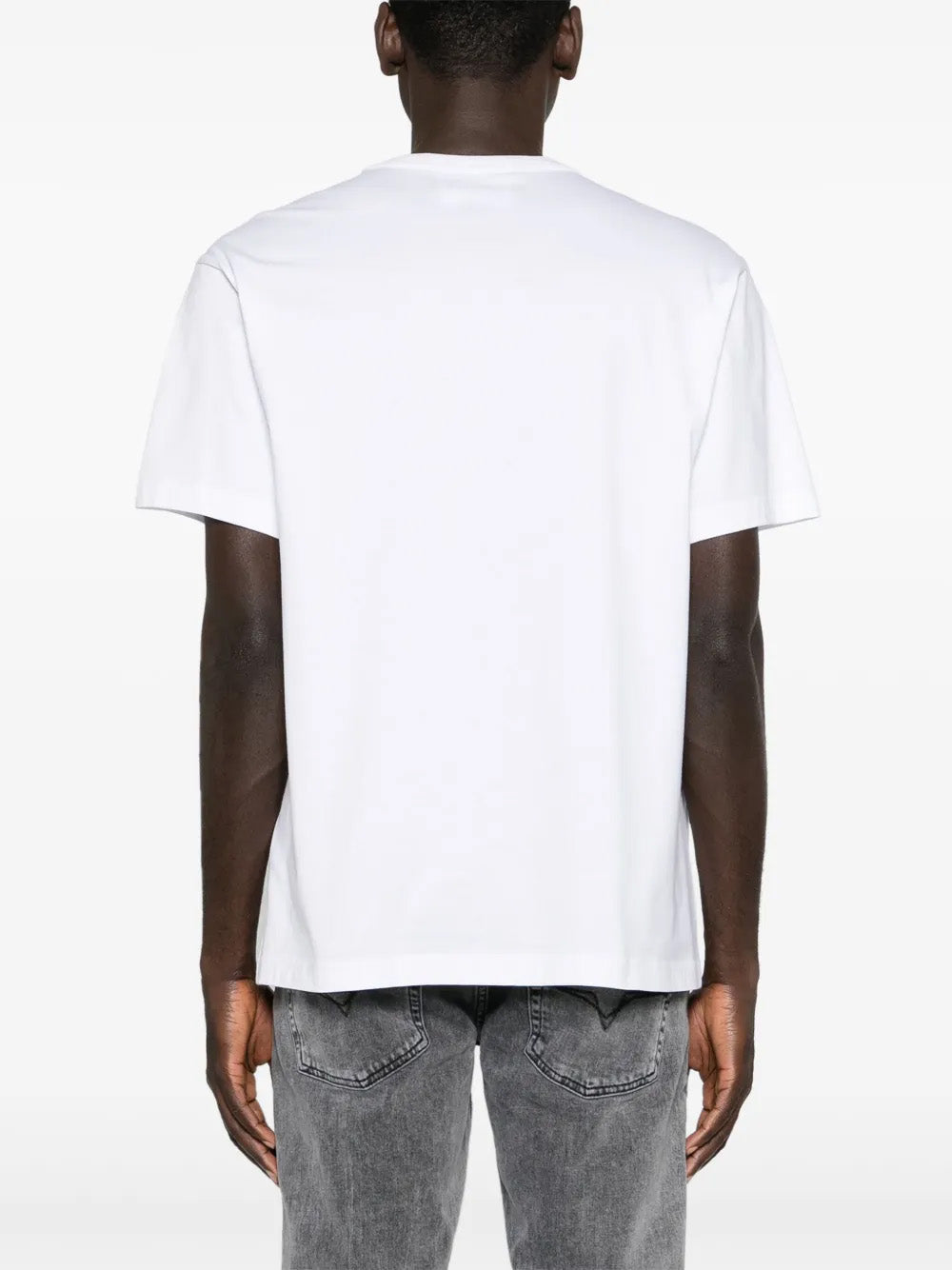 Versace Jeans Couture White Mens Chain Emblem Graphic Print T-Shirt