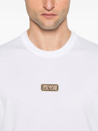 Versace Jeans Couture White Mens Oversized Minimalist Patch Logo T-Shirt