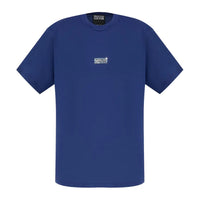 Versace Jeans Couture Steel Blue Mens Oversized Minimalist Patch Logo T-Shirt