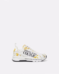Versace Jeans Couture Baroque-Inspired White Low-Top Womens Sneakers