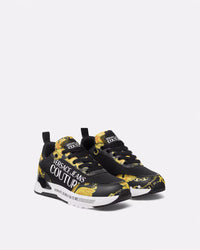 Versace Jeans Couture Baroque-Print Black Chunky Womens Sneakers