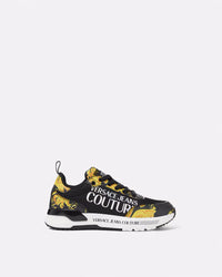 Versace Jeans Couture Baroque-Print Black Chunky Womens Sneakers