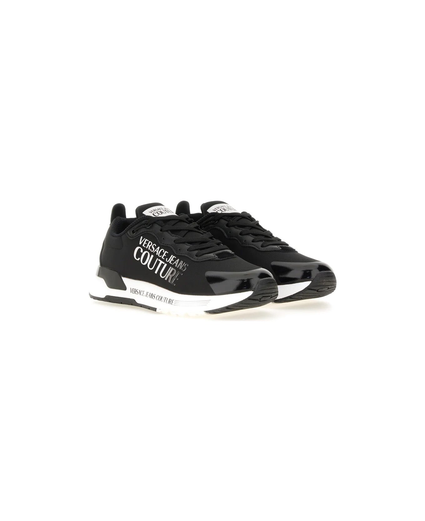 Versace Jeans Couture Black Low-Top Chunky Womens Sneakers