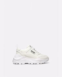 Versace Jeans Couture Womens White Chunky Sole Retro Sneakers
