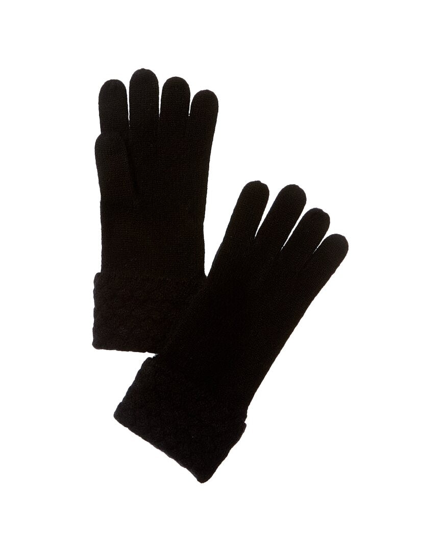 Sofiacashmere Basketweave Stitch Cashmere Gloves