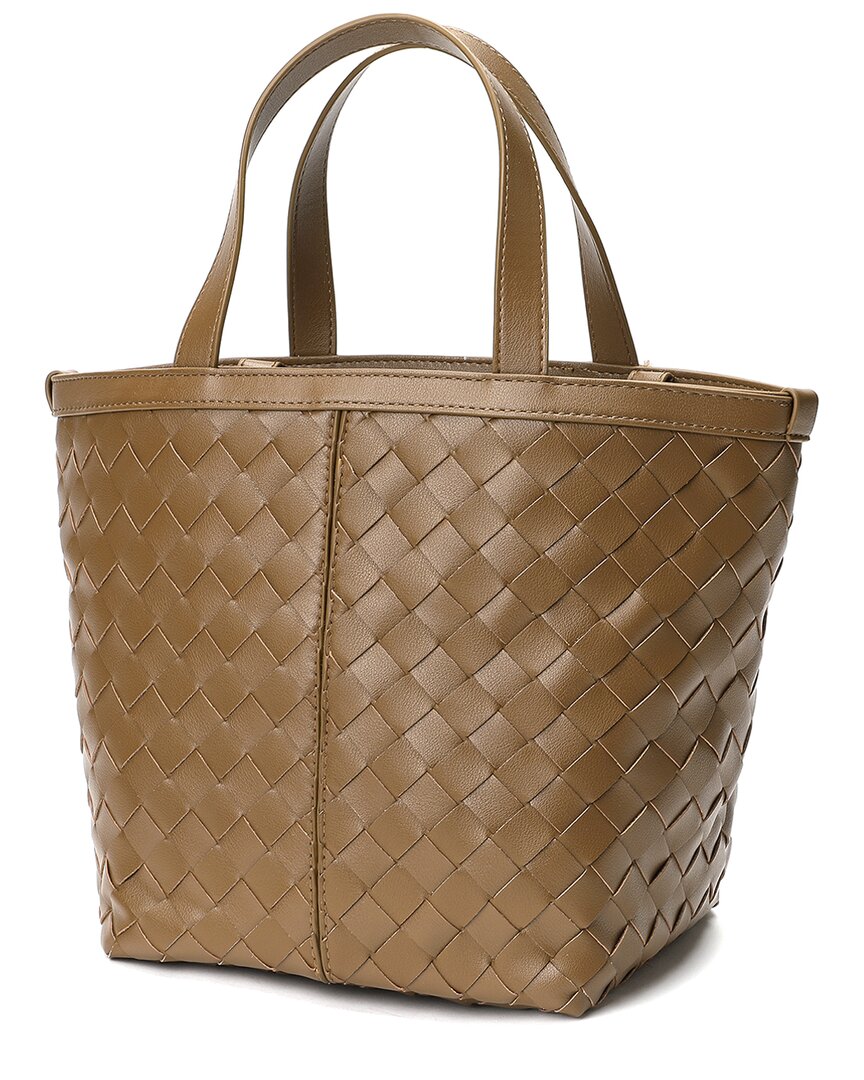 Tiffany & Fred Paris Woven Leather Top Handle Shoulder Bag