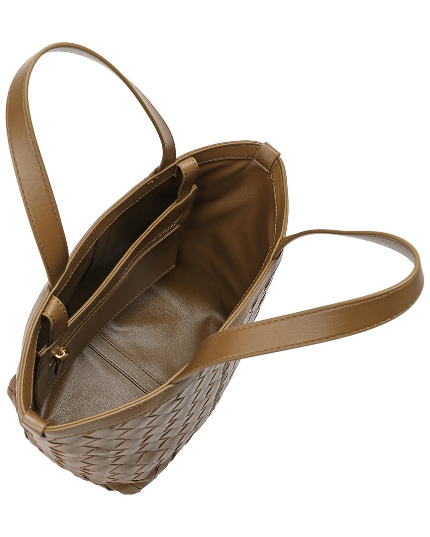 Tiffany & Fred Paris Woven Leather Top Handle Shoulder Bag