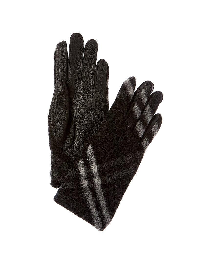 Burberry Wool & Leather Gloves