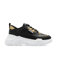 Versace Jeans Couture Chunky Glitter Accent Black Sneakers