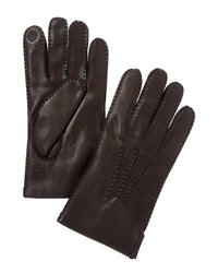 Bruno Magli Bruno Magli Wool-Trim Leather Gloves