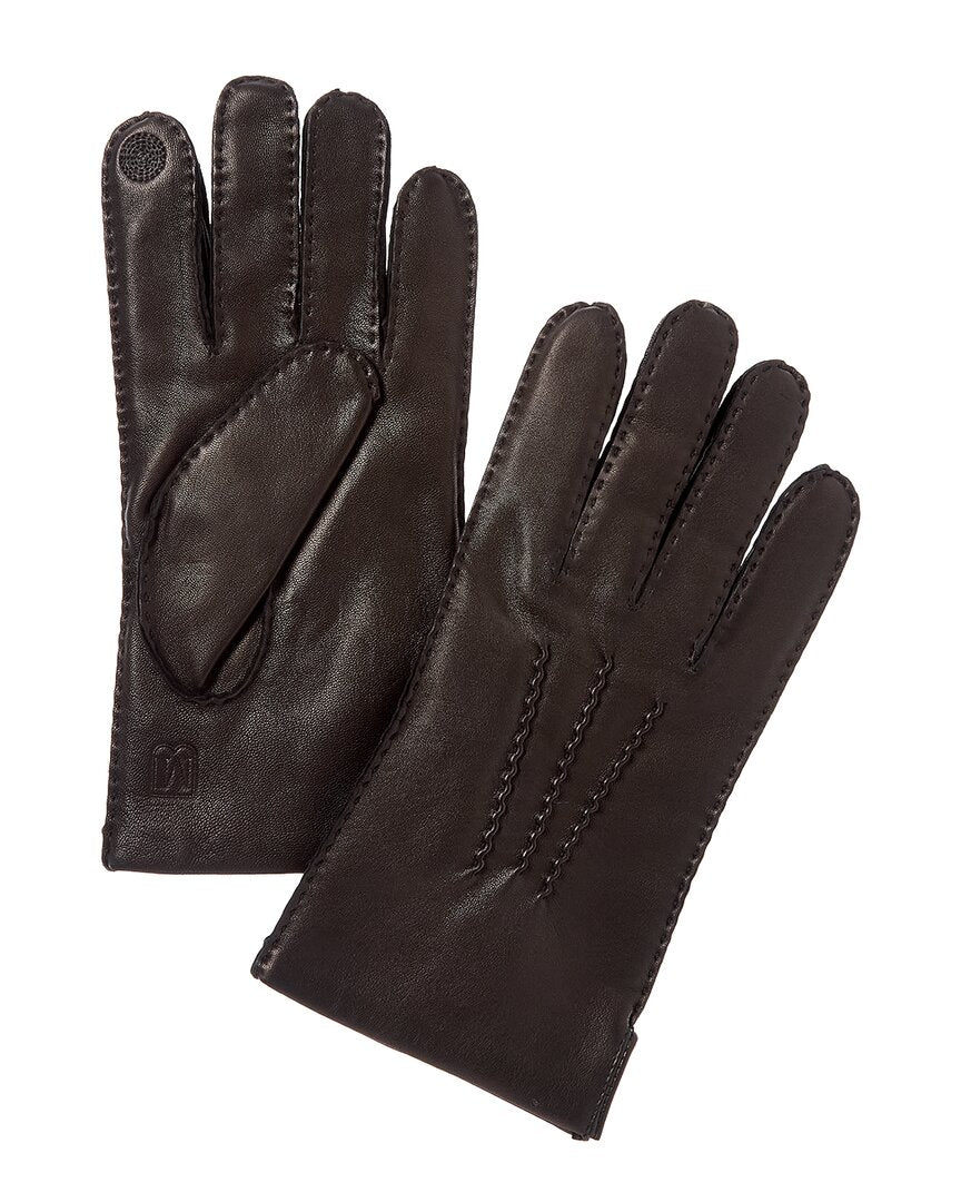 Bruno Magli Bruno Magli Wool-Trim Leather Gloves