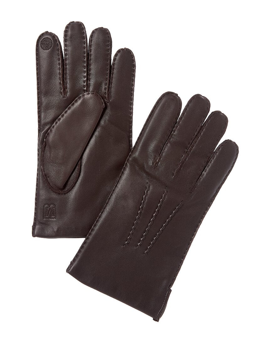 Bruno Magli Bruno Magli Wool-Trim Leather Gloves