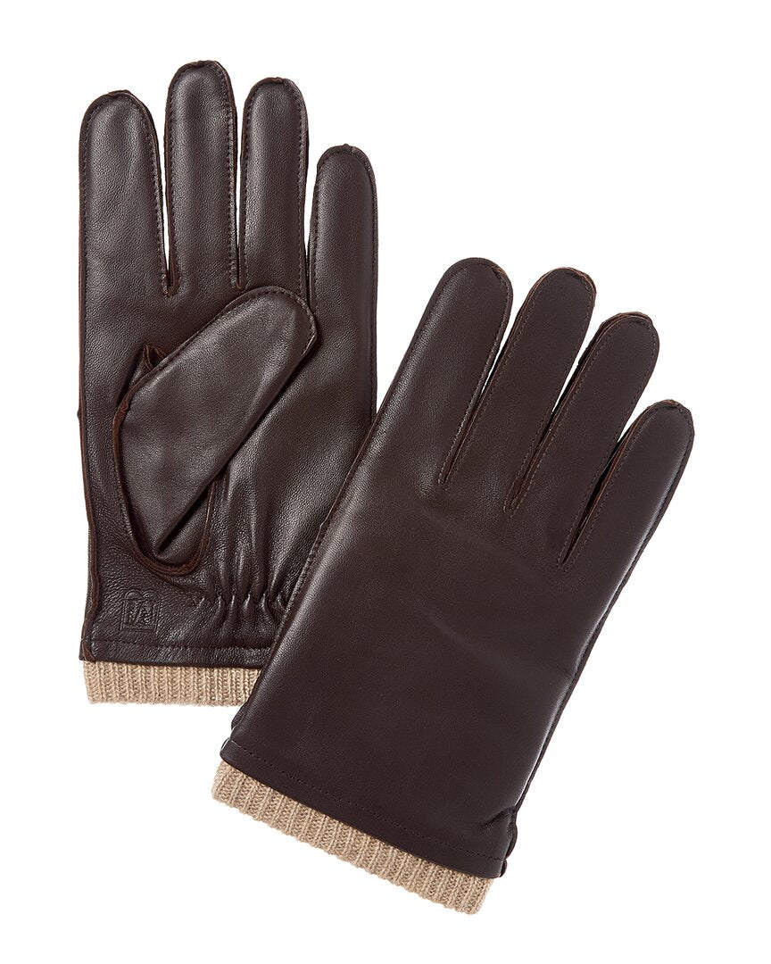 Bruno Magli Bruno Magli Cashmere-Lined Leather Gloves
