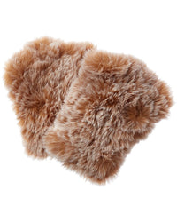 Surell Accessories Faux-Fur Knit Fingerless Mittens