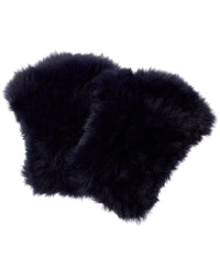 Surell Accessories Faux-Fur Knit Fingerless Mittens