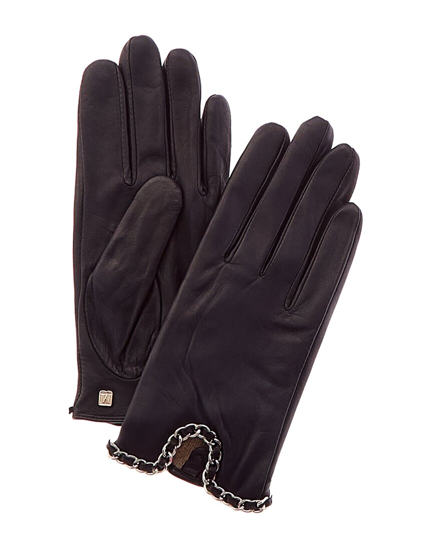 Bruno Magli Cashmere-Lined Leather Driver Gloves