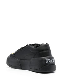 Versace Jeans Couture Chunky Black Baroque Low-Top Sneakers