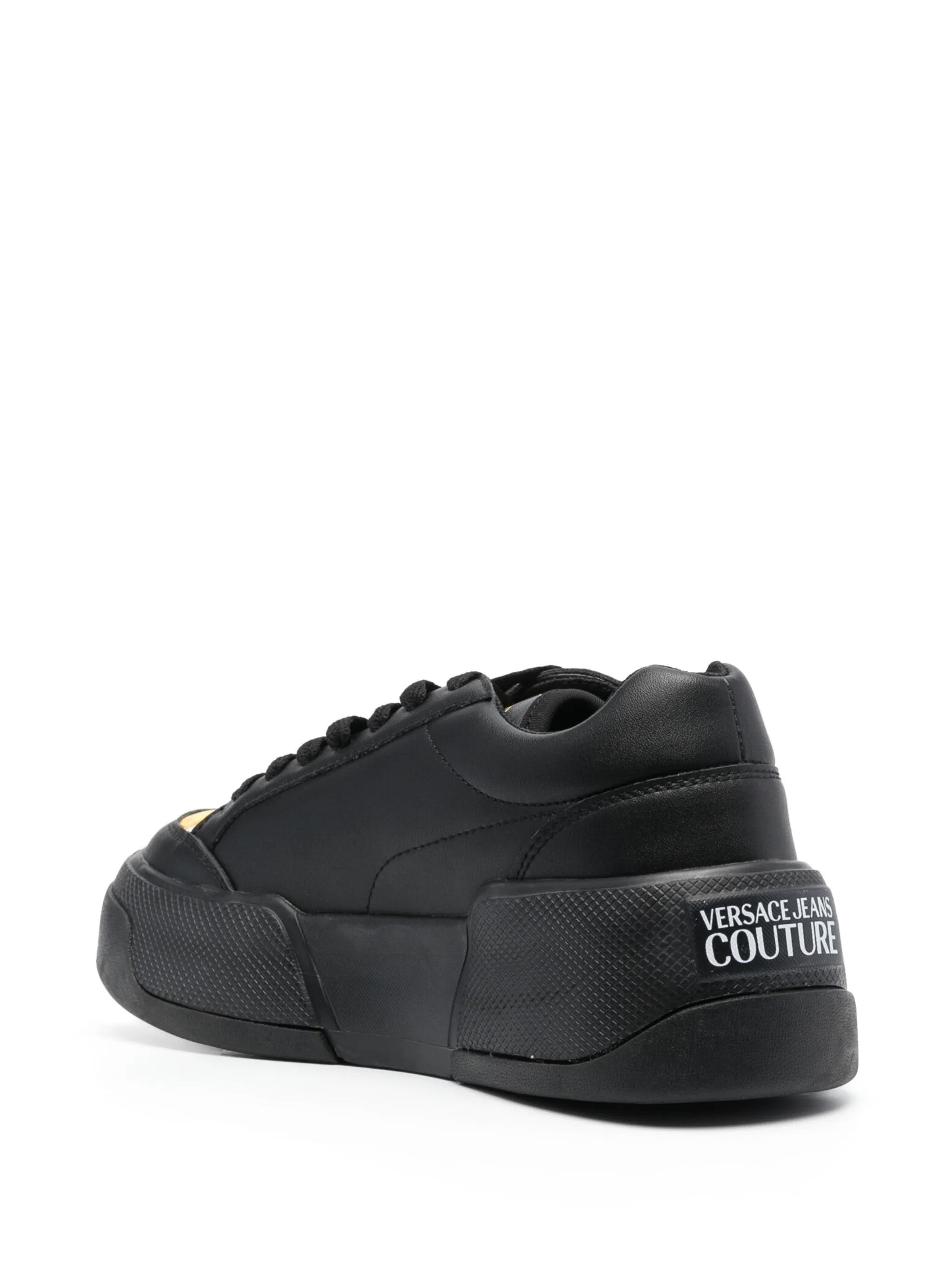 Versace Jeans Couture Chunky Black Baroque Low-Top Sneakers