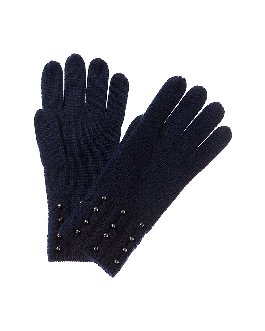 Forte Cashmere Pearl-Studded Cashmere Gloves