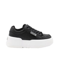 Versace Jeans Couture Textured Black Low-Top Sneakers