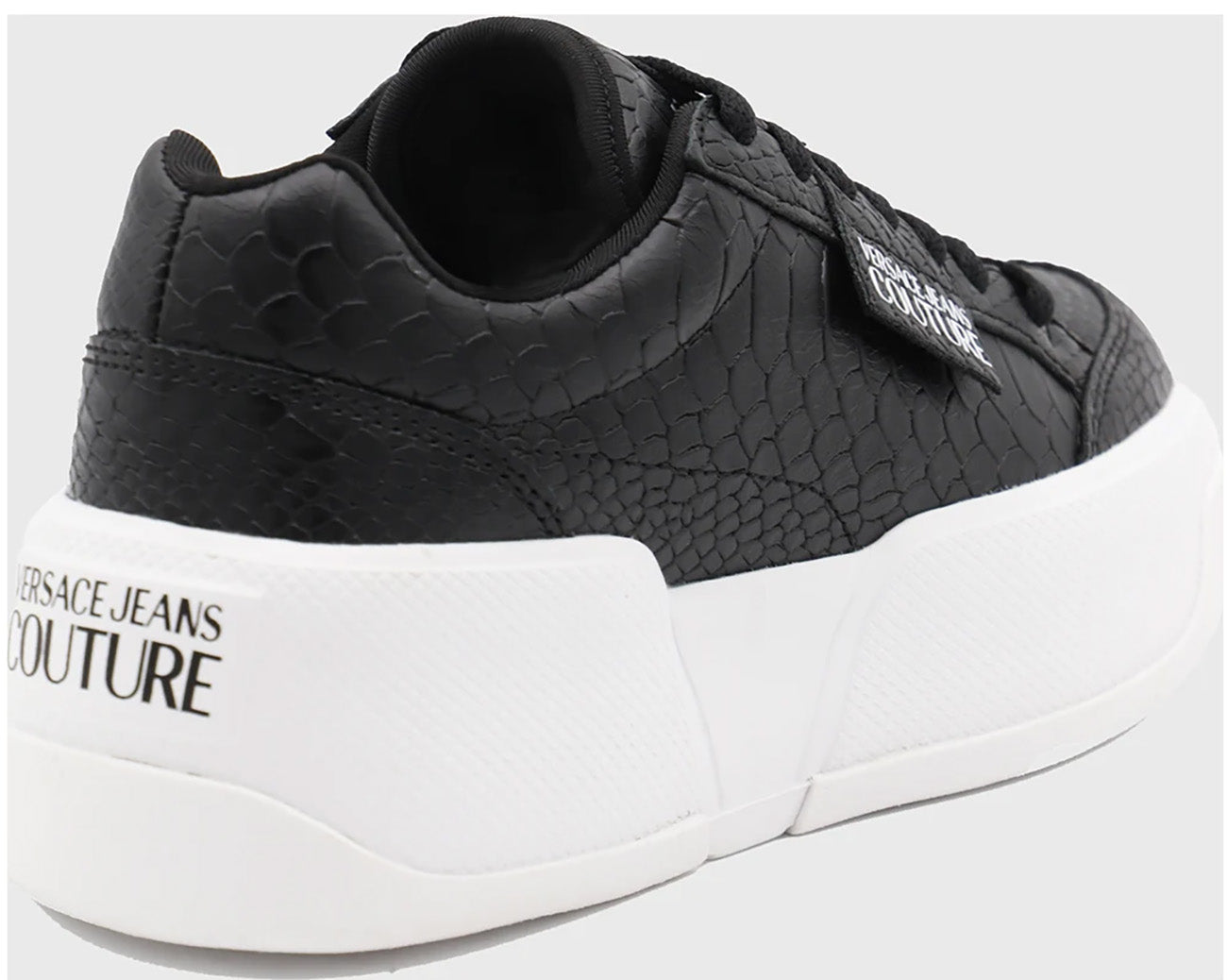 Versace Jeans Couture Textured Black Low-Top Sneakers