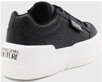 Versace Jeans Couture Textured Black Low-Top Sneakers