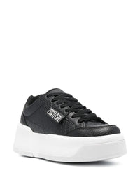Versace Jeans Couture Textured Black Low-Top Sneakers