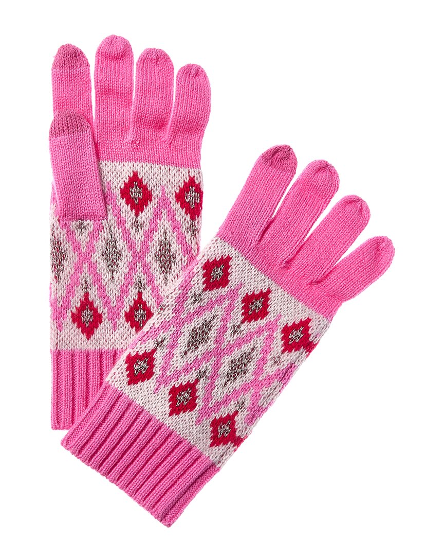 Sofiacashmere Fairisle Lurex Wool & Cashmere-Blend Glove