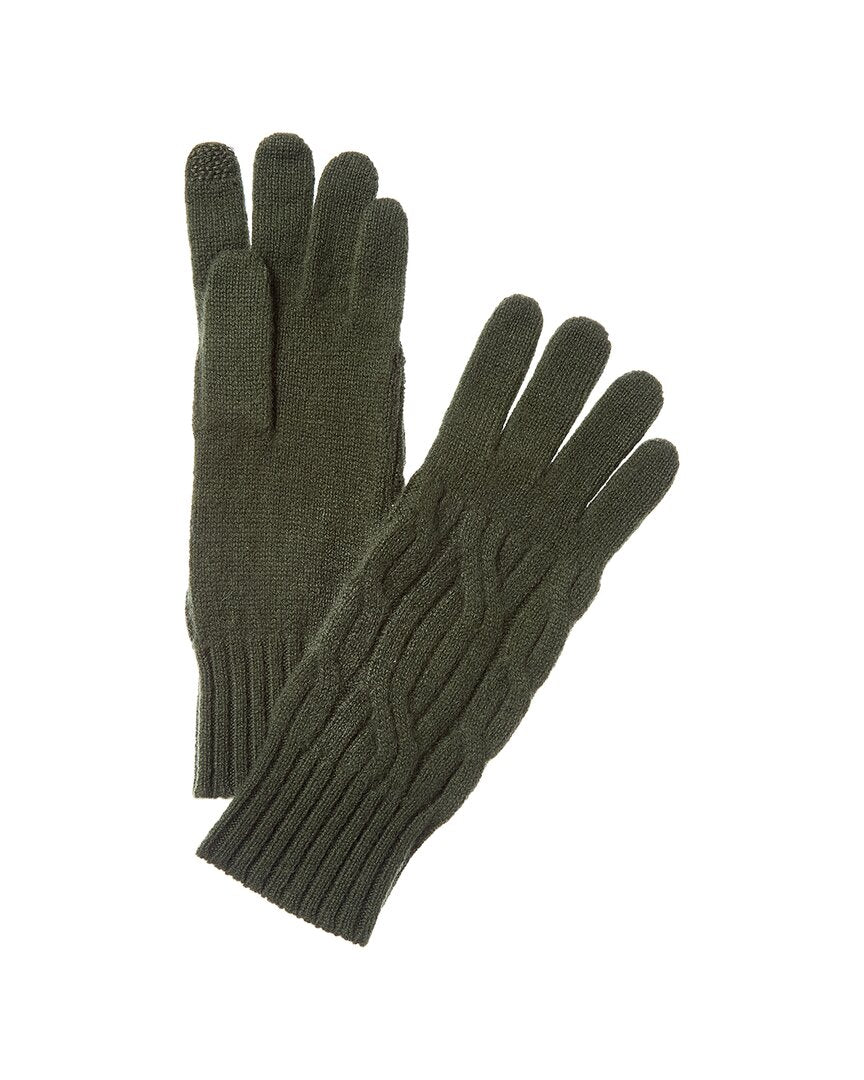 Hannah Rose Wide Cable Cashmere Gloves