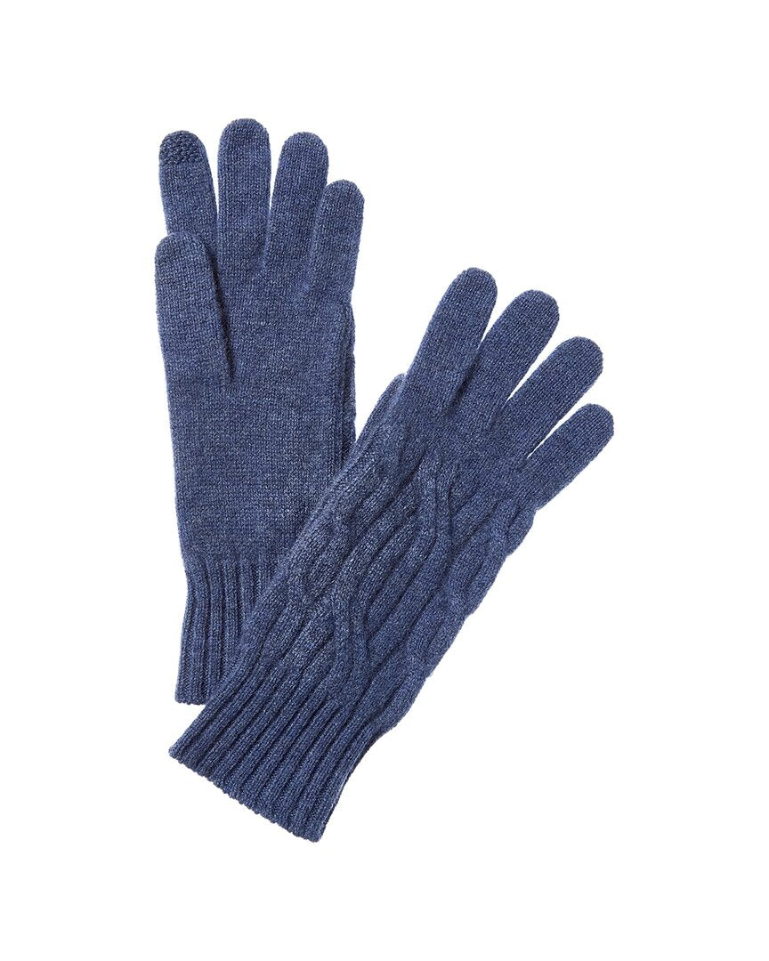 Hannah Rose Wide Cable Cashmere Gloves