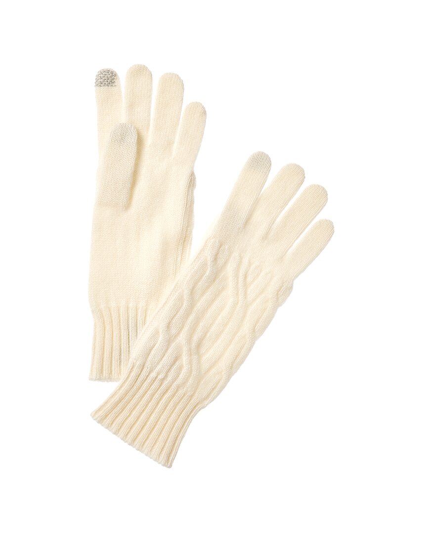 Hannah Rose Wide Cable Cashmere Gloves