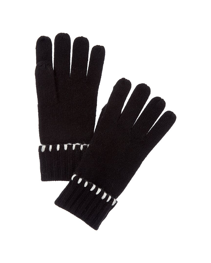 Bruno Magli Bruno Magli Whipstitch Cuffed Cashmere Gloves