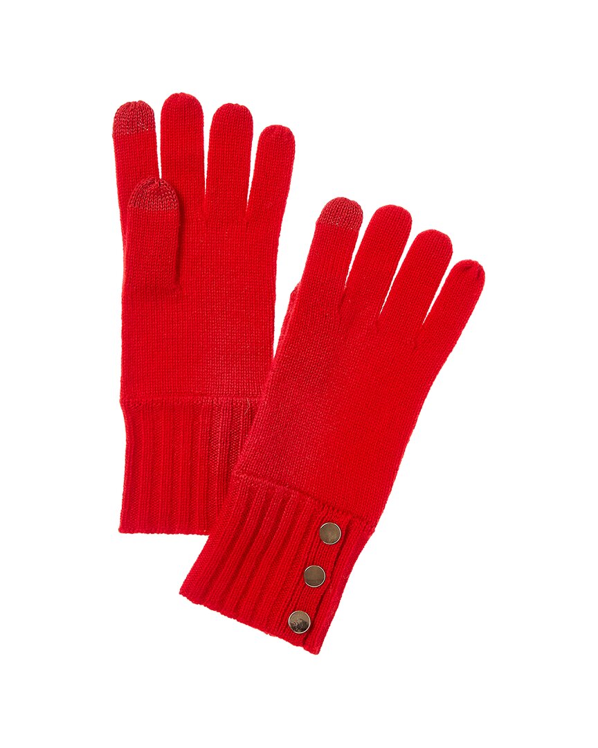Bruno Magli Button Cuff Cashmere Gloves