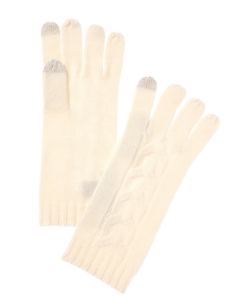 Bruno Magli Center Cable Cashmere Gloves