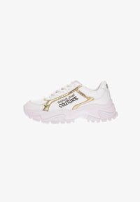 Versace Jeans Couture Women's White & Gold Chunky Sneakers