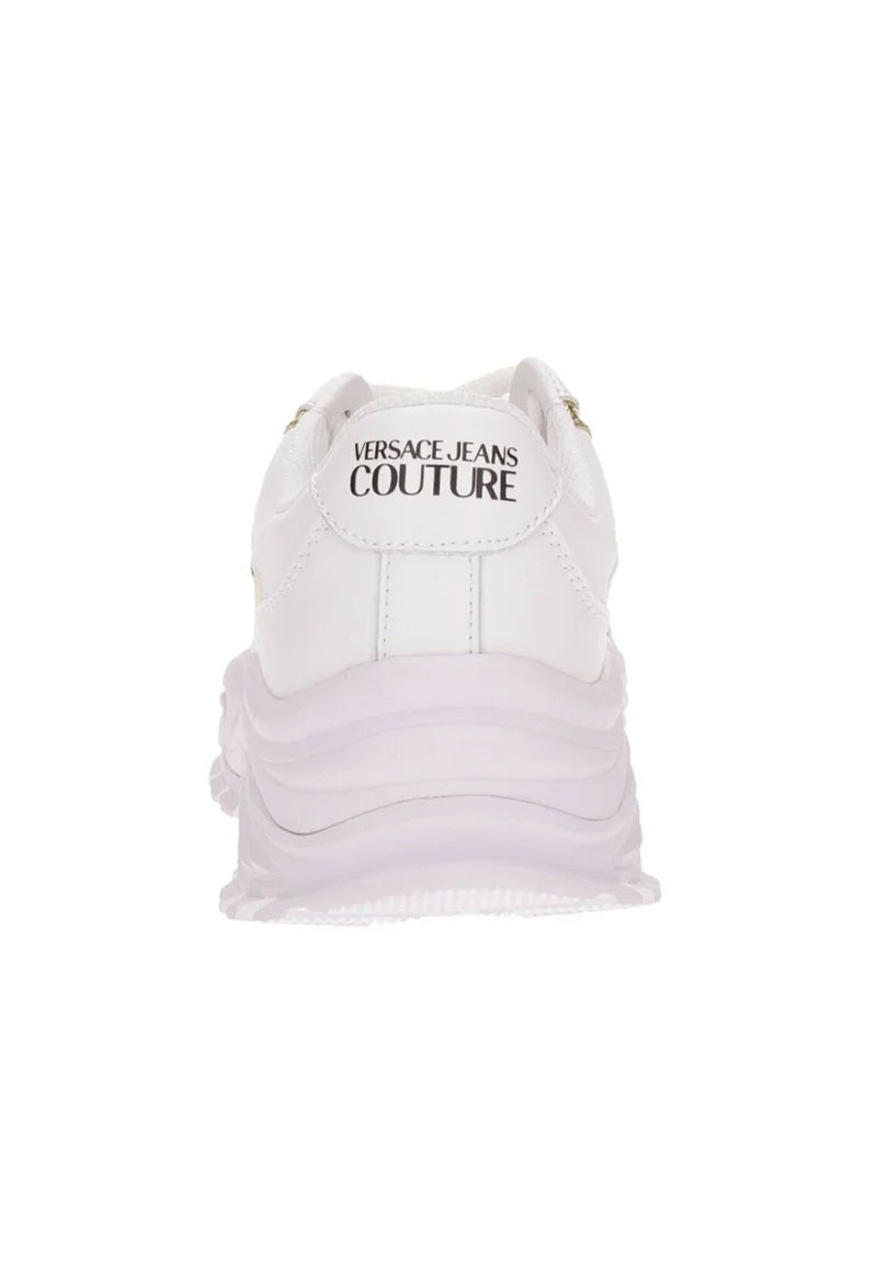 Versace Jeans Couture Women's White & Gold Chunky Sneakers