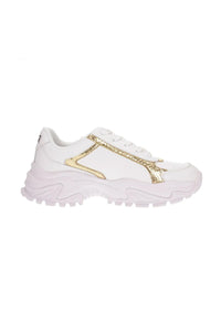 Versace Jeans Couture Women's White & Gold Chunky Sneakers